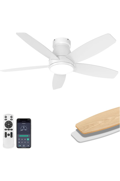 Sumkyle 107 CM Ceiling Fans with Lights, Quiet Reversible Fan with DC Motor, ...