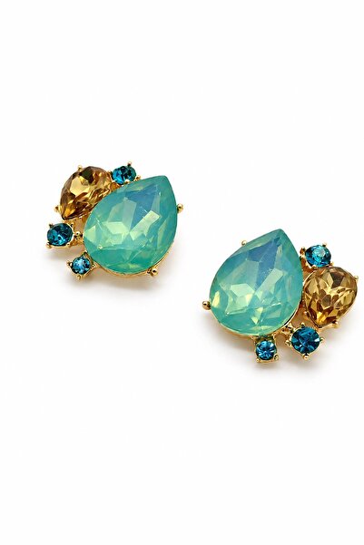 New Obsessions Mint Damlataşlı Çivi Küpe
