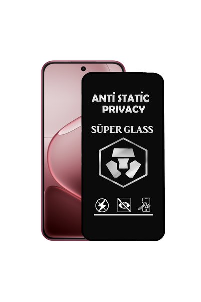 CaseArt Oppo A6 Pro ile Uyumlu Tam Kaplayan Anti Statik Hayalet Süper Cam Ekr...