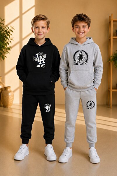 armicem Armikids Unisex Children's Multi-Colored Multi-Printed 2-Piece Hooded...
