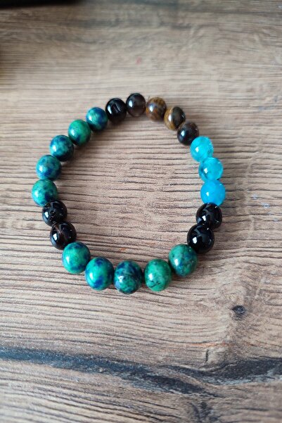c-bhadu naturel Certified AzuriteSmoky Quartz, Tiger Eye, Agate Natural Stone...