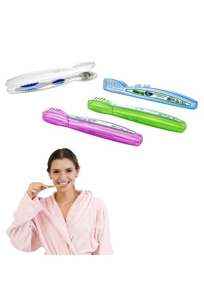Cetiner Group Lux Hygienic Travel Type Toothbrush Storage Box Inside the Bag