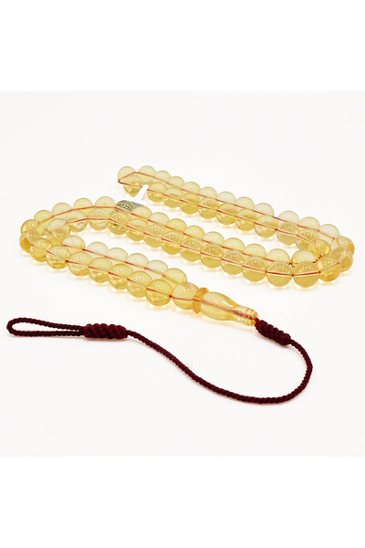Generic Brand Clear Baltic Amber Prayer Beads – 69 Beads, 9.5mm Round Shape, ...