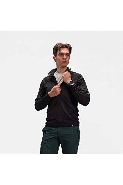 NORTHFINDER Pulover fleece bărbați cu tratament antipilling JELENEC, negru, M