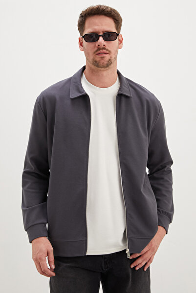 Fulla Moda Zippered Polo Collar Pocket Jacket