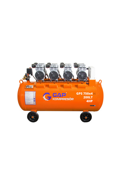 GAP KOMPRESÖR 200 Lt 4 HP Sessiz ve Yağsız Hava Kompresörü