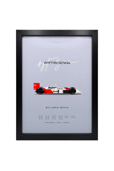 KAYNOCK Ayrton Senna Mclaren MP4/4 Poster Tablo F1 Formula 1 Dijital Tasarım