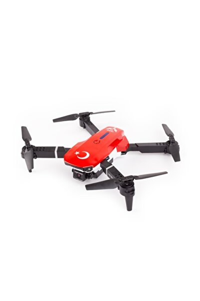 Time&Tech Türk Bayraklı Katlanır Mini Drone Pervane Korumalı, Kameralı, Taşım...