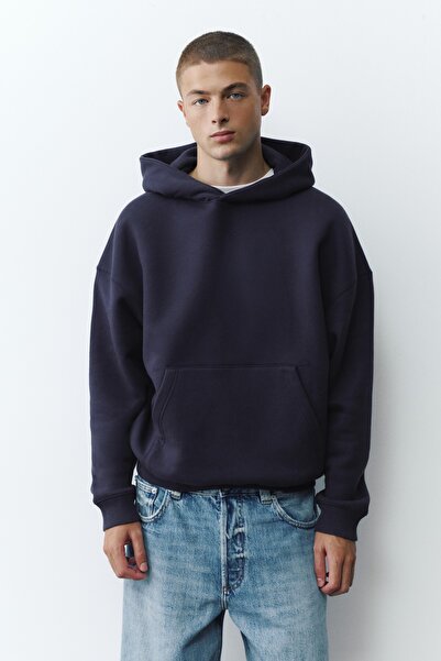 Pull & Bear Kapüşonlu boxy sweatshirt