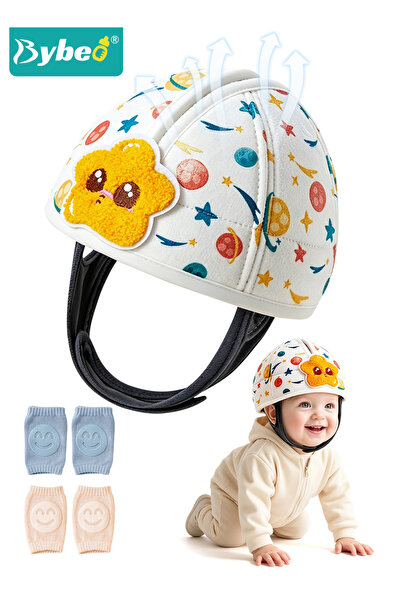 BYBEO Baby Safety Helmet with 2 Knee Pads, Baby Head Protector, Adjustable In...