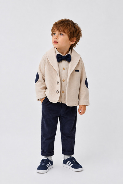Elo Baby Boy Navy Blue Convivial Cotton 3-Piece Set