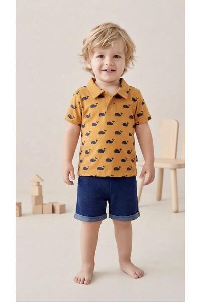 Sinem Çeyiz Summer cool 5106 boys' sports shorts and t-shirt set