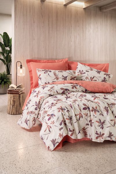 Cotton Box طقم غطاء لحاف مفرد ويلدا سينامون