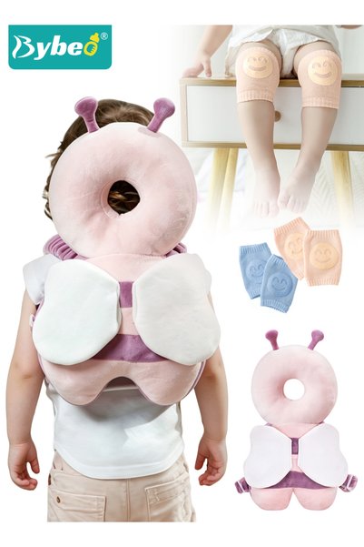 BYBEO Baby Head Protector Pillow with 2 Knee Pads, Infant Head Protection Bac...