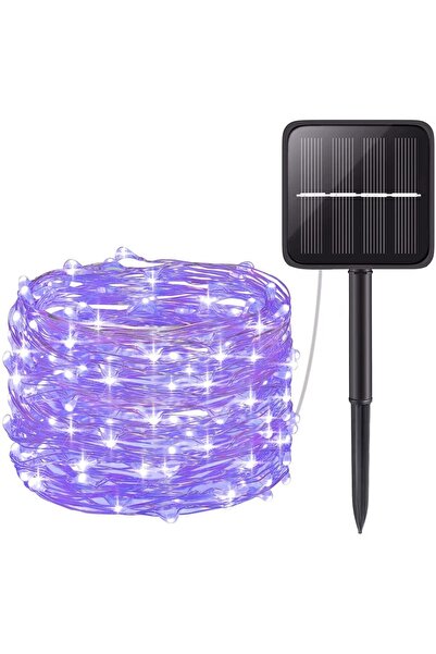 borayris (2 ADET AVANTAJLI PAKET) Güneş Enerjili Solar 12 Metre Peri Led Renk Dış Ortam 8 Yanma Modu