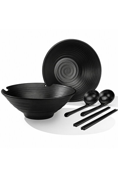 Generic Brand Set 2 boluri ramen, bol noodle, boluri supă, veselă melamină, n...