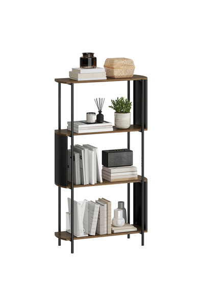 Generic Brand Bibliotecă, raft independent cu 4 niveluri, design curbat, 80 x...