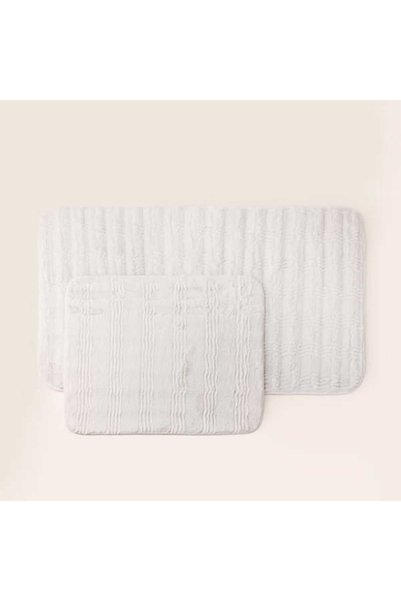 Evidea Soft Rems Rabbit Post 2'li Banyo Paspası - Bej - 50x60 cm + 60x100 cm