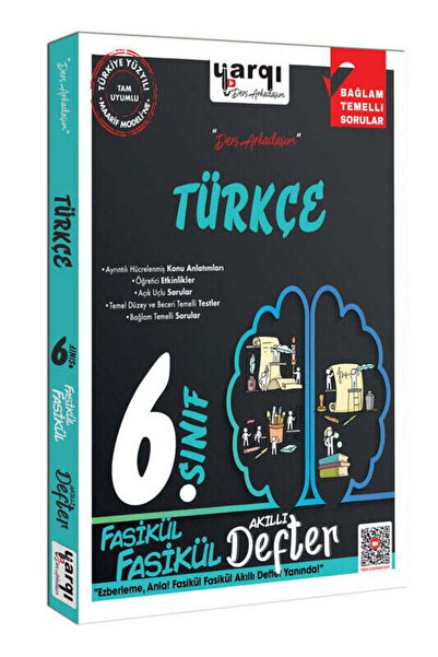 Yargı Yayınevi Yargı Ders Arkadaşım 6.Sınıf Türkçe Fasikül Fasikül Akıllı Defter