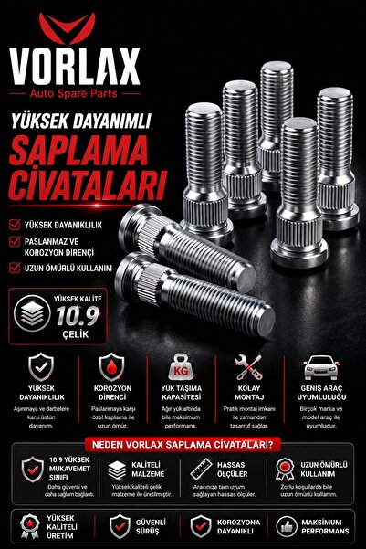 VORLAX TOYOTA COROLLA AVENSIS AURIS HILUX UYUMLU BİJON SAPLAMASI (10 ADET)