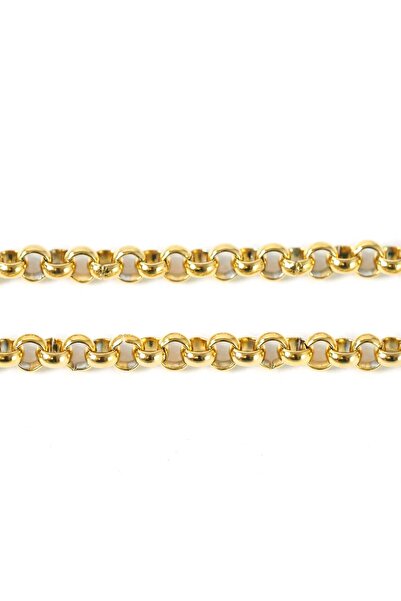 NO BRAND Αλυσίδα rolo μεταλλική ατσάλι 3mm/μέτρο - Χρυσό
