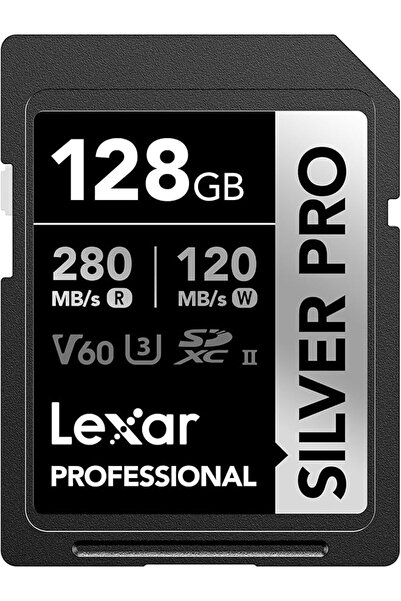 Lexar Media بطاقة ذاكرة ليكسار بروفيشنال فضية PRO SDXC UHS-II سعة 128 جيجاباي...