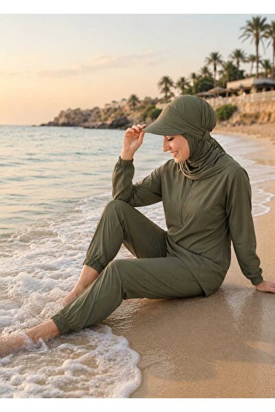 Shalista Flexible Sun Visor Cap Removable Green Color