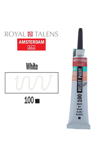 Amsterdam Outline 20ml Λευκό Ανάγλυφο Αρ.100 (38041001)