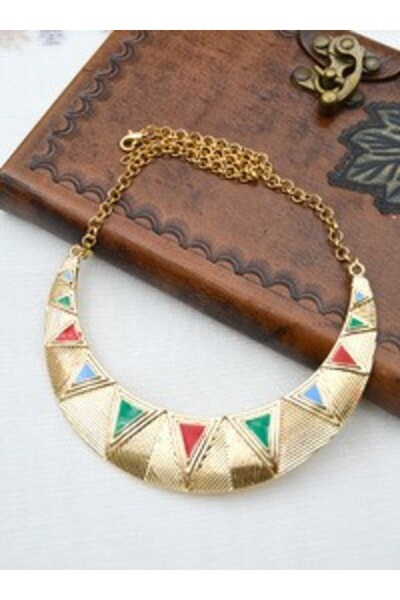 Stoneage Bohemian Necklace - Gold Color -