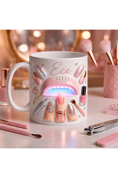 AION CASA Manikür Nail Art Kupa Bardak Kişiselleştirilebilir 2D Baskılı