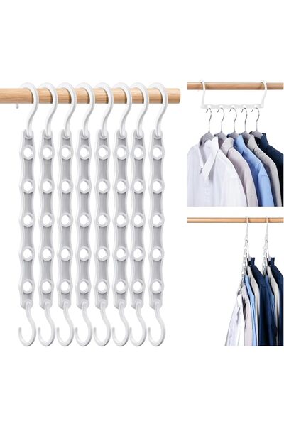 House Day White Magic Space Saving Hangers, Premium Smart Hanger Hooks, Sturd...