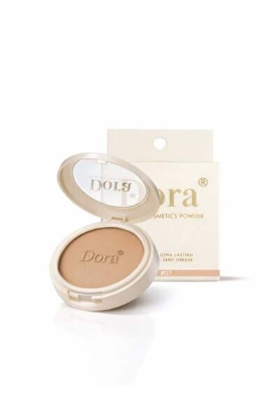 DORA بودرة مضغوطة مخملية لتثبيت المكياج وتغطية العيوب، خالية من الزيوت، طويلة...