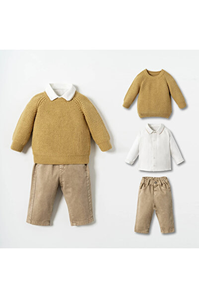 DIDuStore Mymi̇o Men's 9-24 Months Knitted Sweater Set