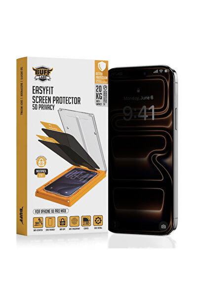 Buff iPhone 18 Pro Max 5D Privacy EasyFit Multipack 2 Adet Ekran Koruyucu