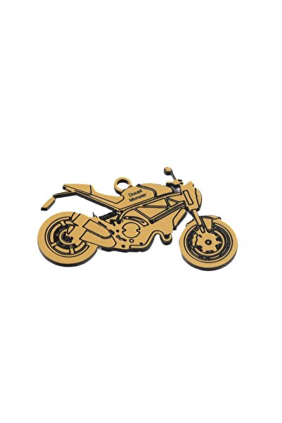 NO BRAND Μηχανή Ducati Monster χρυσό ματ μεταλλικό χρώμα plexiglass κρεμαστό ...