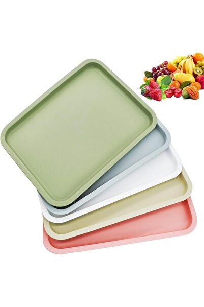 NALACAL Plastic Serving Platter Tray, 5PCS 12x9'' Platters for Parties Fast F...