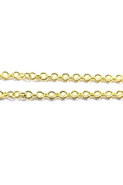 NO BRAND Αλυσίδα κρίκο κρίκο χαλκός 2mm/μέτρο - Χρυσό