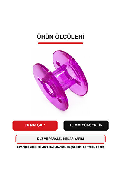 ALBERTOS Ev Tipi Aile Dikiş Makinesi Renkli Plastik Geniş Masura 10'lu Set