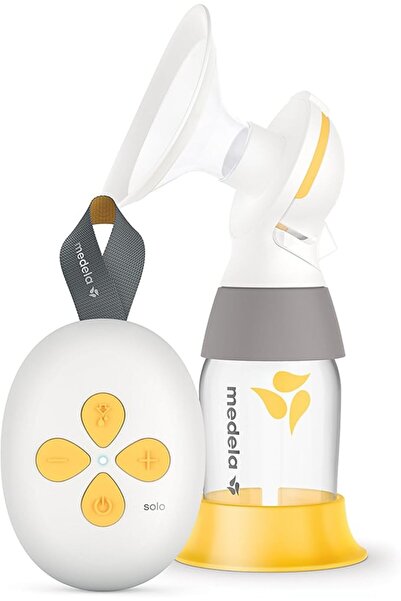 Medela Solo Remarkably Quieter USB Rechargeable Electric Breast Pump with Per...