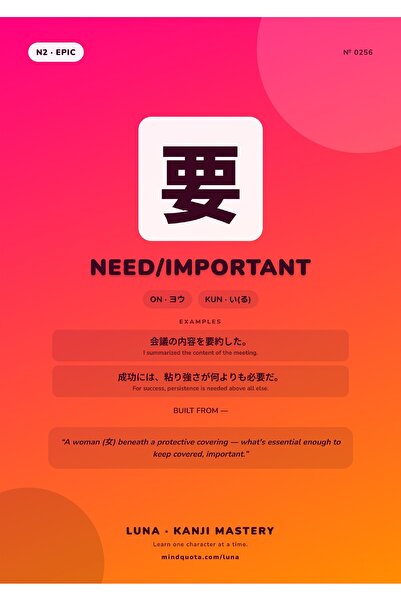 OEM Poster Kanji Nevoie Important, Caligrafie Japoneza, Carton 250g, A4