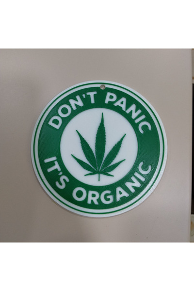 3D ART SHOP Humor Sign Don t Panic it is organic