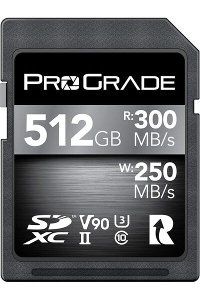 ProGrade Digital بطاقة ذاكرة SDXC UHS-II V90 300R (512 جيجابايت)