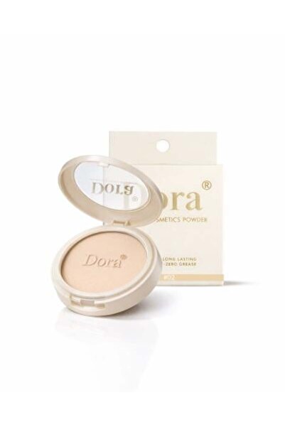DORA بودرة مضغوطة مخملية لتثبيت المكياج وتغطية العيوب، خالية من الزيوت، طويلة...