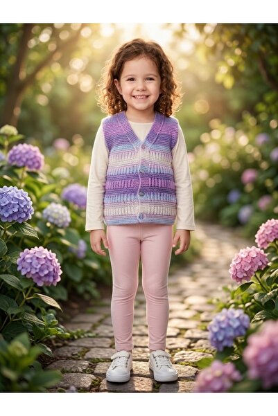 Ercahome tekstil Hand Knitted Cotton Thread Girl's Vest 3/4 Years Old Girl 10...
