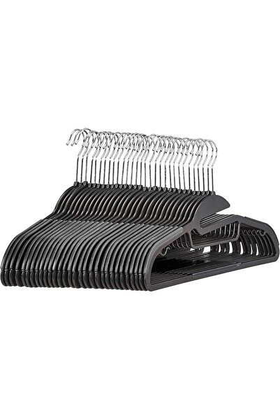 Amazon basics Non-Slip Heavy Duty Plastic Hanger with Rubber and Horizontal B...
