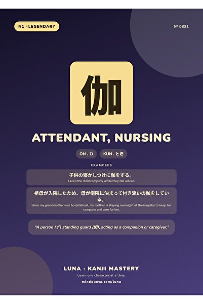 OEM Poster Kanji 伽 Insofit, Ingrijire, Arta Calligrafie Japoneza, Carton 250g...