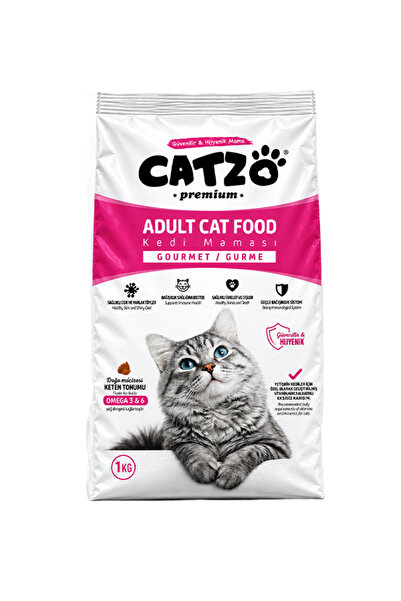 Gurme Yetişkin Kedi Maması 1 kg – Taurin, Vitamin ve Mineral Destekli