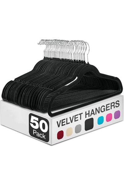 Arabest 50 Pack Baby Velvet Hangers, Nursery Clothes Hangers Non Slip Toddler...