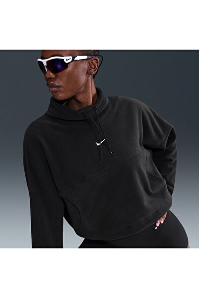 Nike One Therma-FIT Top Polar Kadın Siyah Sweatshirt Melisa Spor