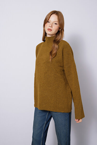 Nisan Half Fisherman Tricot Sweater Olive